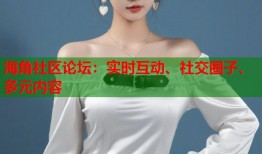 海角社区论坛：实时互动、社交圈子、多元内容