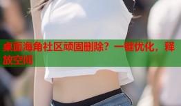 桌面海角社区顽固删除？一键优化，释放空间