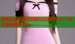海角街道北部湾西路社区服务中心一站式便民服务平台