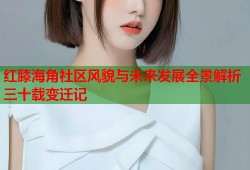 红膝海角社区风貌与未来发展全景解析三十载变迁记