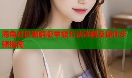 海角社区破解版举报方法详解及操作步骤指南